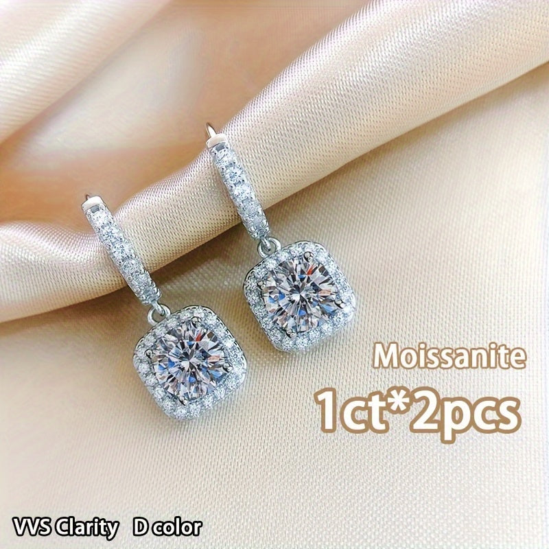 Moissanite Jewelry Set 5ct Necklace Ring Earrings Sterling Silver Wedding Gift