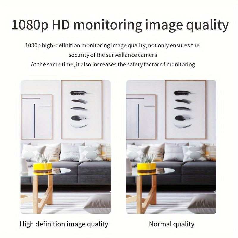 Aqlli uy xavfsizlik kamerası 1080p HD kechqurun ko‘rish Wi-Fi harakatni aniqlash