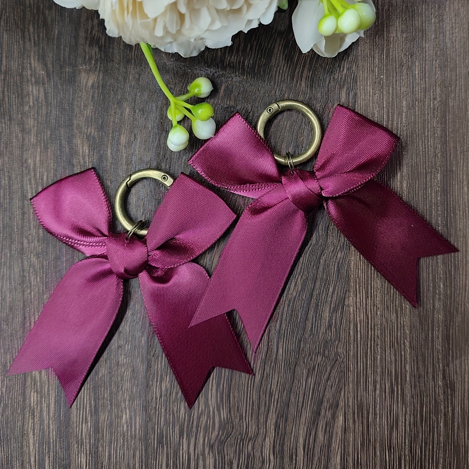 2PCS Satin Bow Boot Charms Zinc Alloy Shoe Decorations for Valentine Mardi Gras