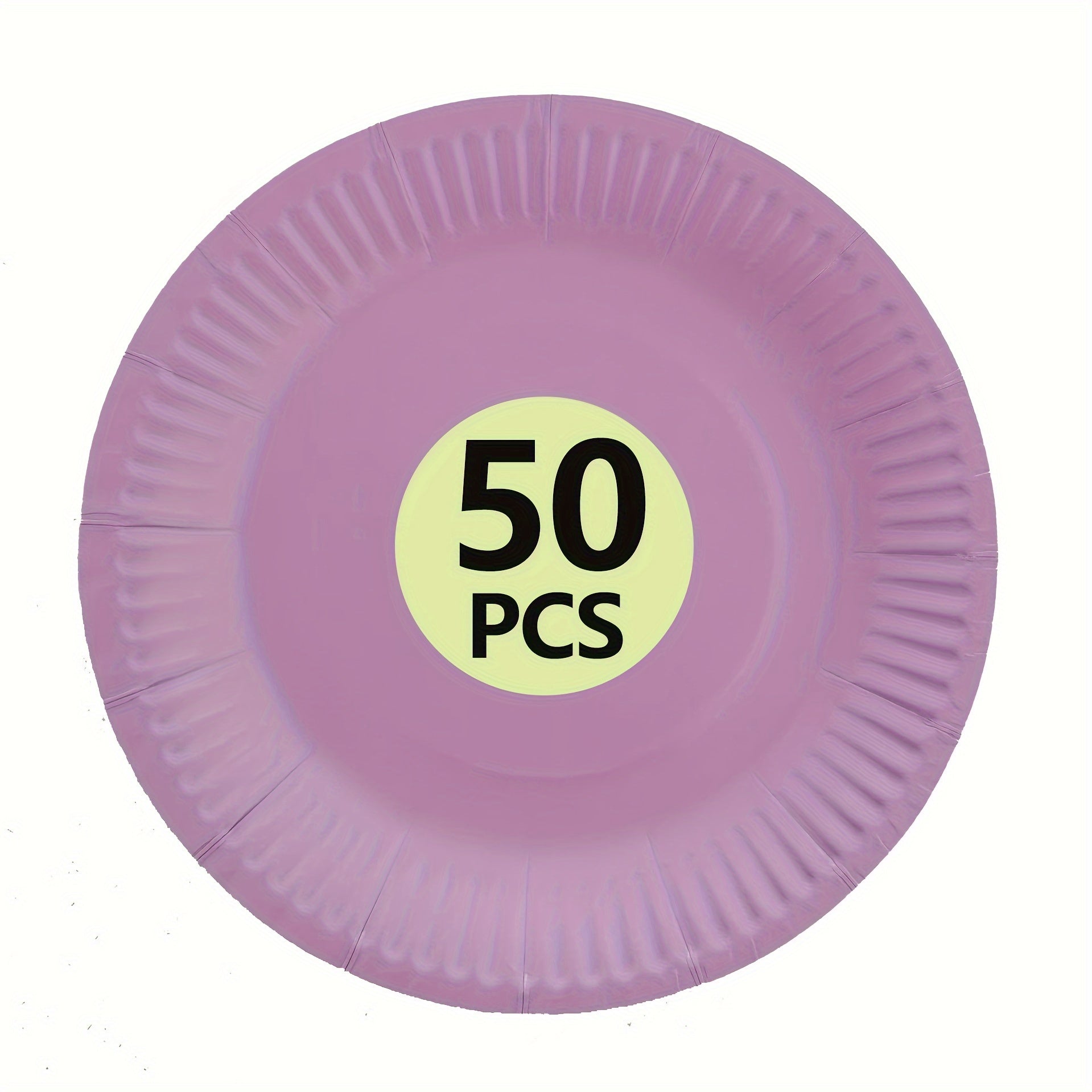 Disposable Paper Plates Set of 50, 15-22cm, Compostable, Leak-Proof for Snacks and Holidays