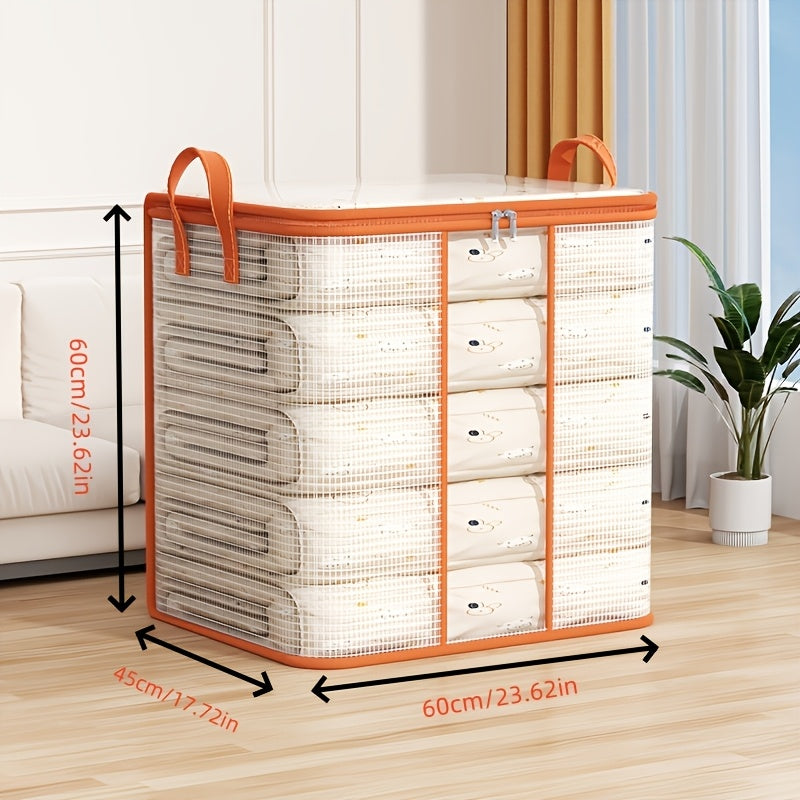 Bolsa de almacenamiento de PVC transparente a prueba de agua y humedad para ropa de dormitorio, mantas y mudanzas