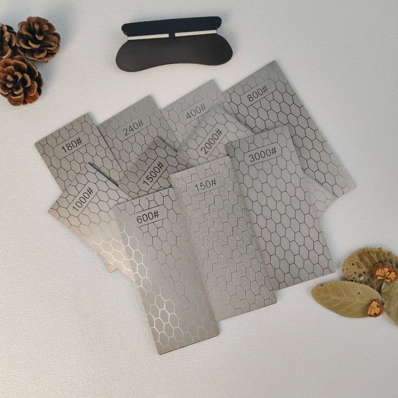 Oshxona pichog'ini sharpen qilish to'plami, olmos bilan qirqish pad va tormozsiz asos bilan