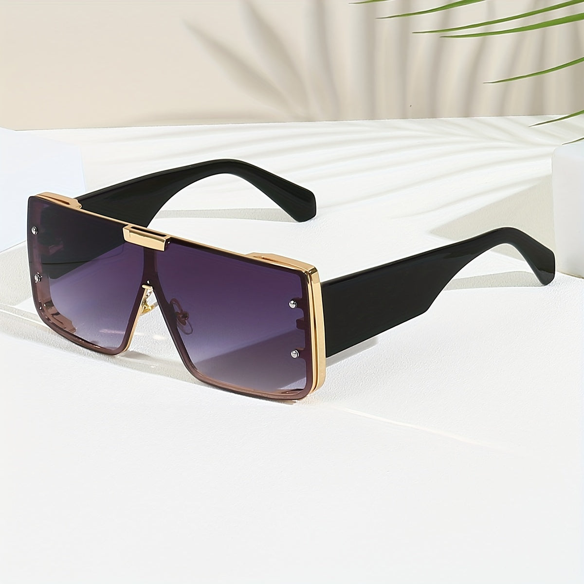 Retro kvadrat ko‘zoynaklar erkaklar va ayollar uchun, gradient linza, moda aksessuari