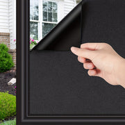 Black Frosted Privacy Window Film for Insulation Sun Protection Opaque Decor