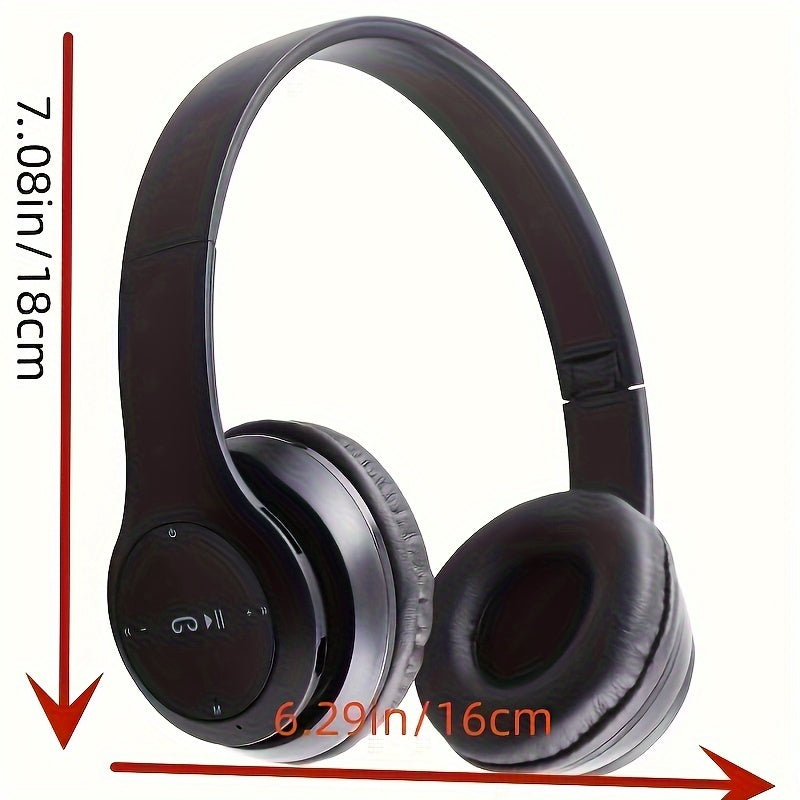 Wireless Over-Ear Headphones with Noise Cancellation and Rechargeable Battery