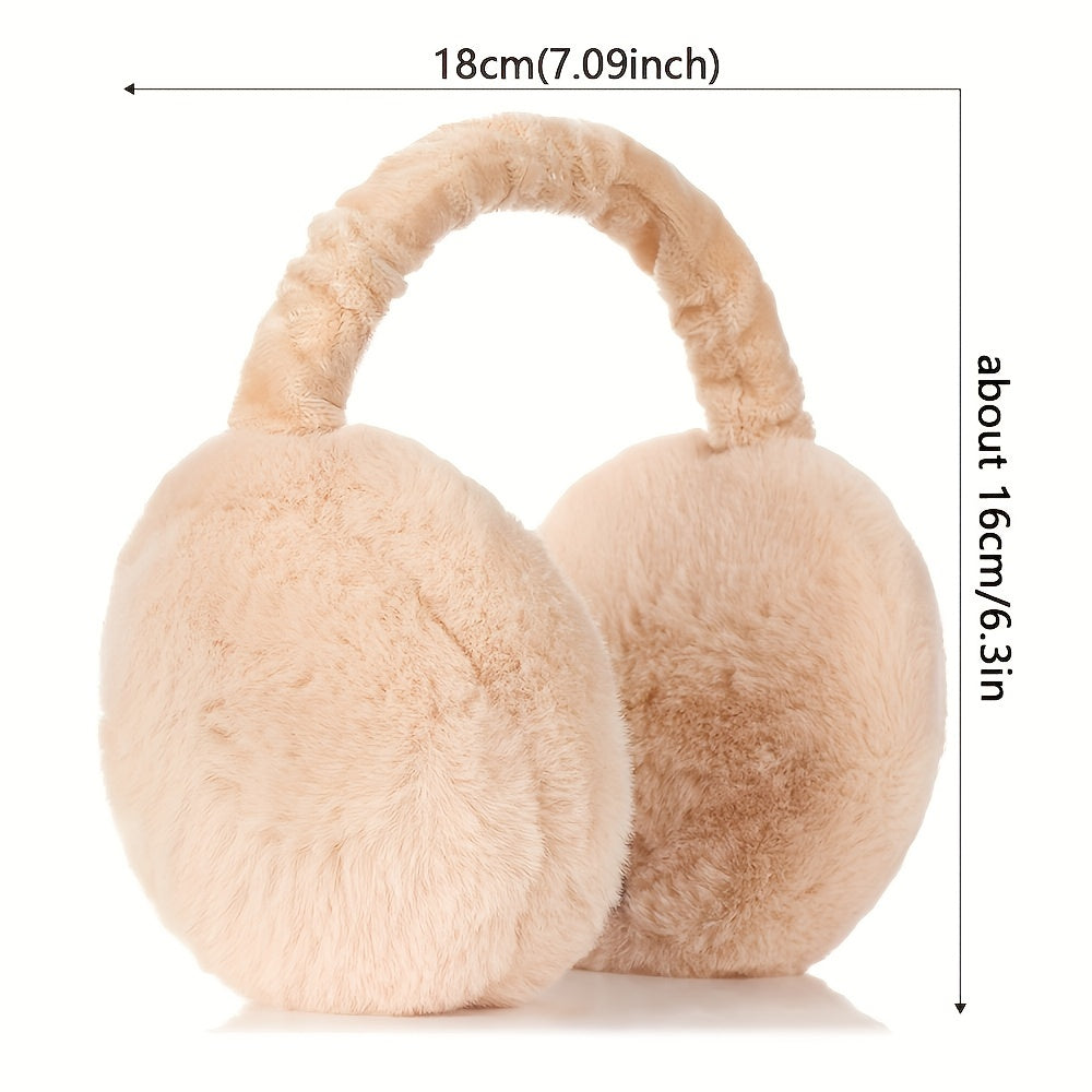 Unisex Plush Fleece Ear Muffs Foldable Coldproof Winter Ear Warmer