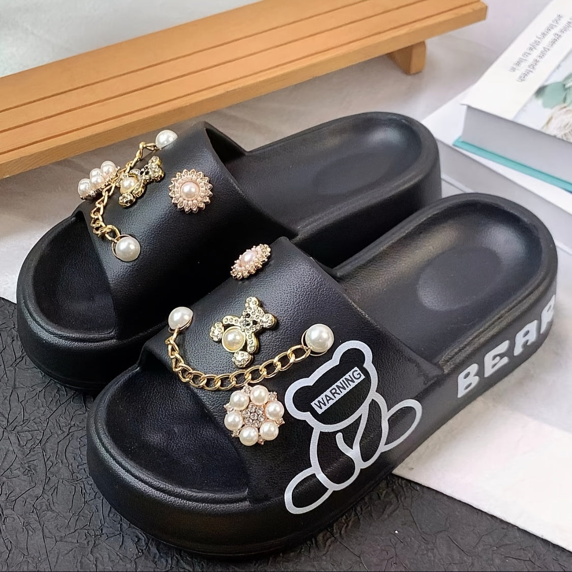 Women's EVA Slide Sandals Open Toe Beach Shoes Durable Comfort