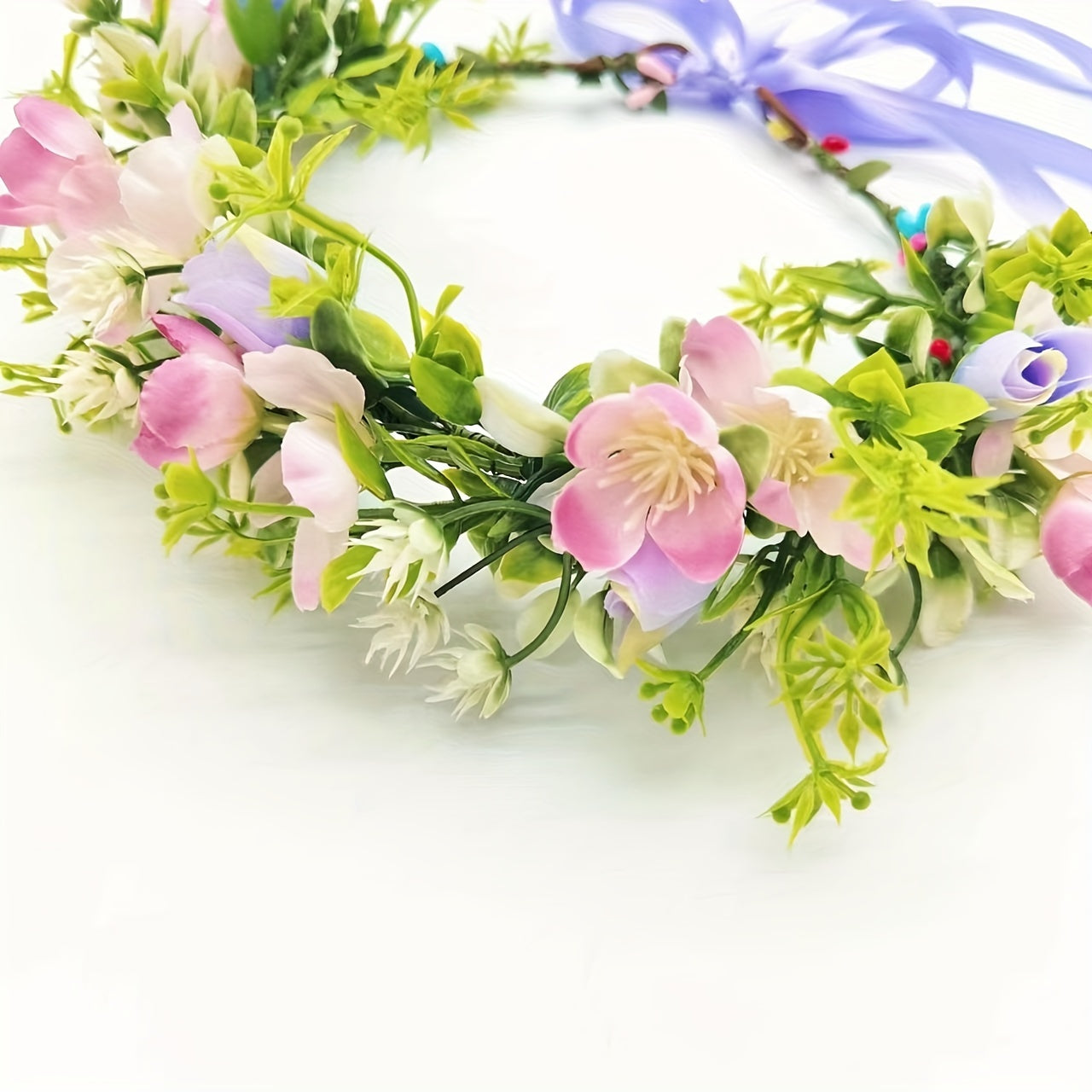 Corona de flores, diadema para el cabello, corona de guirnalda para boda y fiesta