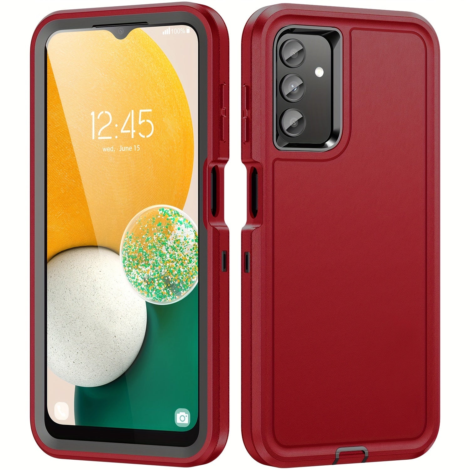 3-в-1 Ударопрочный чехол для ПК и телефона Samsung A15 A14 A13 A04s A54 A53 Всесторонняя защита