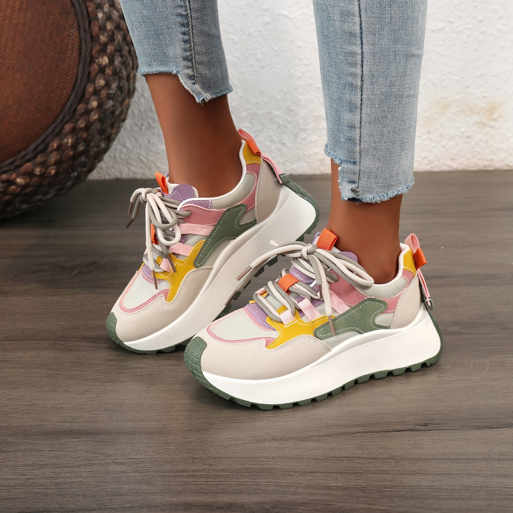 Women's Low-Top Sneakers Mesh Camo Casual Walking Shoes
