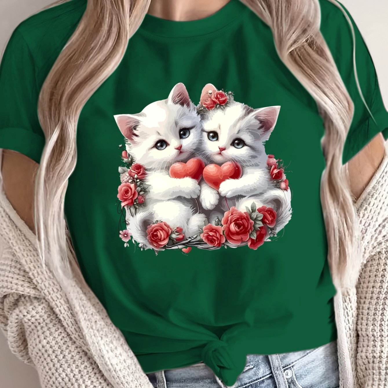 Women's Loose Large Size T-Shirt Casual Short Sleeve Breathable Fabric