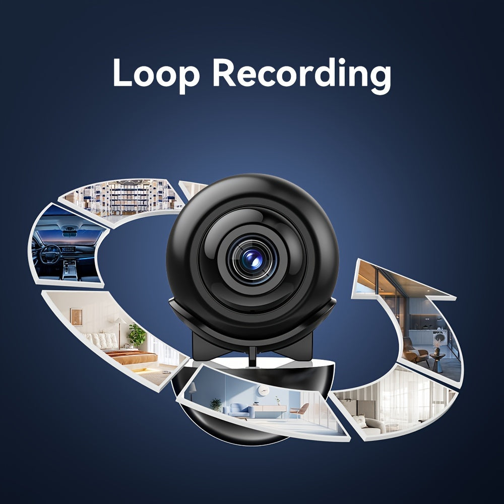 Cámara de seguridad mini USB con visión nocturna infrarroja, detección de movimiento, vigilancia en interiores para el hogar