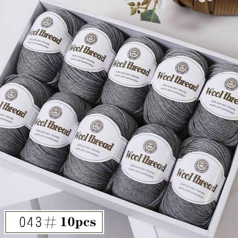 10pcs Australian Wool Yarn 500g Soft Warm Knitting for Sweaters Coats Scarves