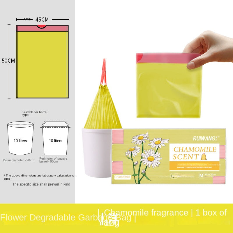 Multipack Tear-Free Drawstring Trash Bags Black Degradable Kitchen Bathroom Bedroom