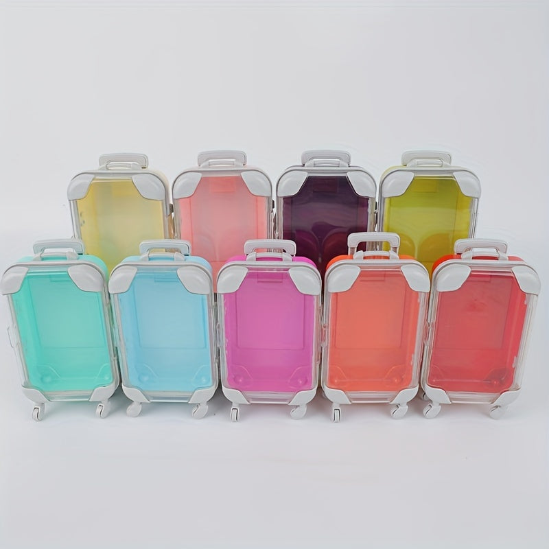 Мини-ящик для украшений на колесиках с большой вместимостью для безделушек и косметики