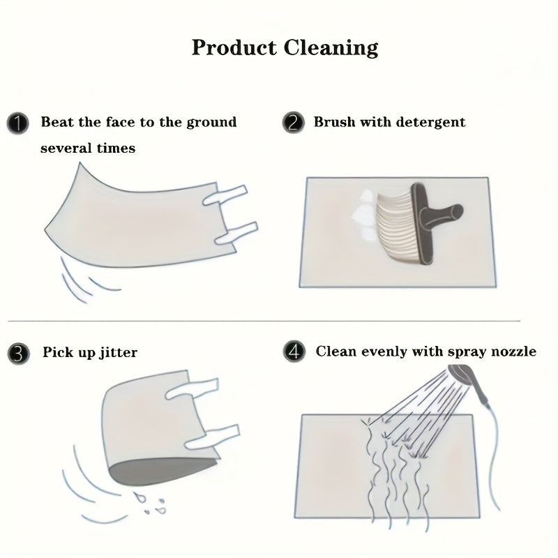 4-Piece Giraffe Pattern Car Non-Slip Mat Set for Sedans and SUVs