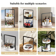 Portativ saqlash tokchasi, hammom, kirish joyi, makyaj stoli yoki xizmat ko'rsatish ehtiyojlaringizni tartibga solish uchun mukammal.