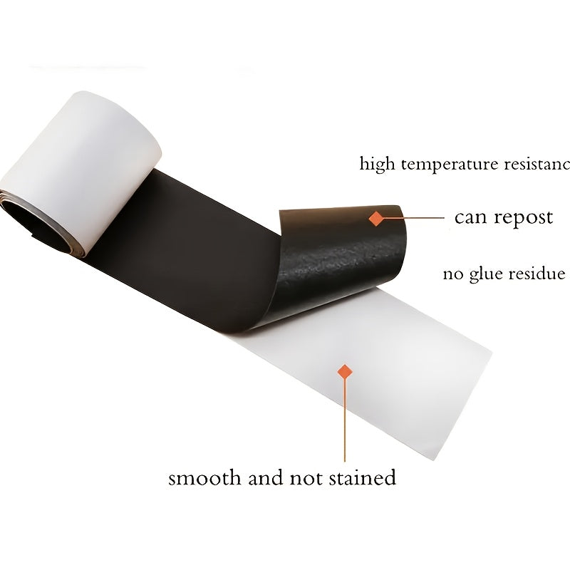 Faux Leather Repair Patch Black 7.62cm x 152.4cm Sofa Car Interior Fabric Repair