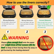 Rectangular Non-Stick Air Fryer Liner Baking Paper Oil Water Resistant Kitchen Accessory