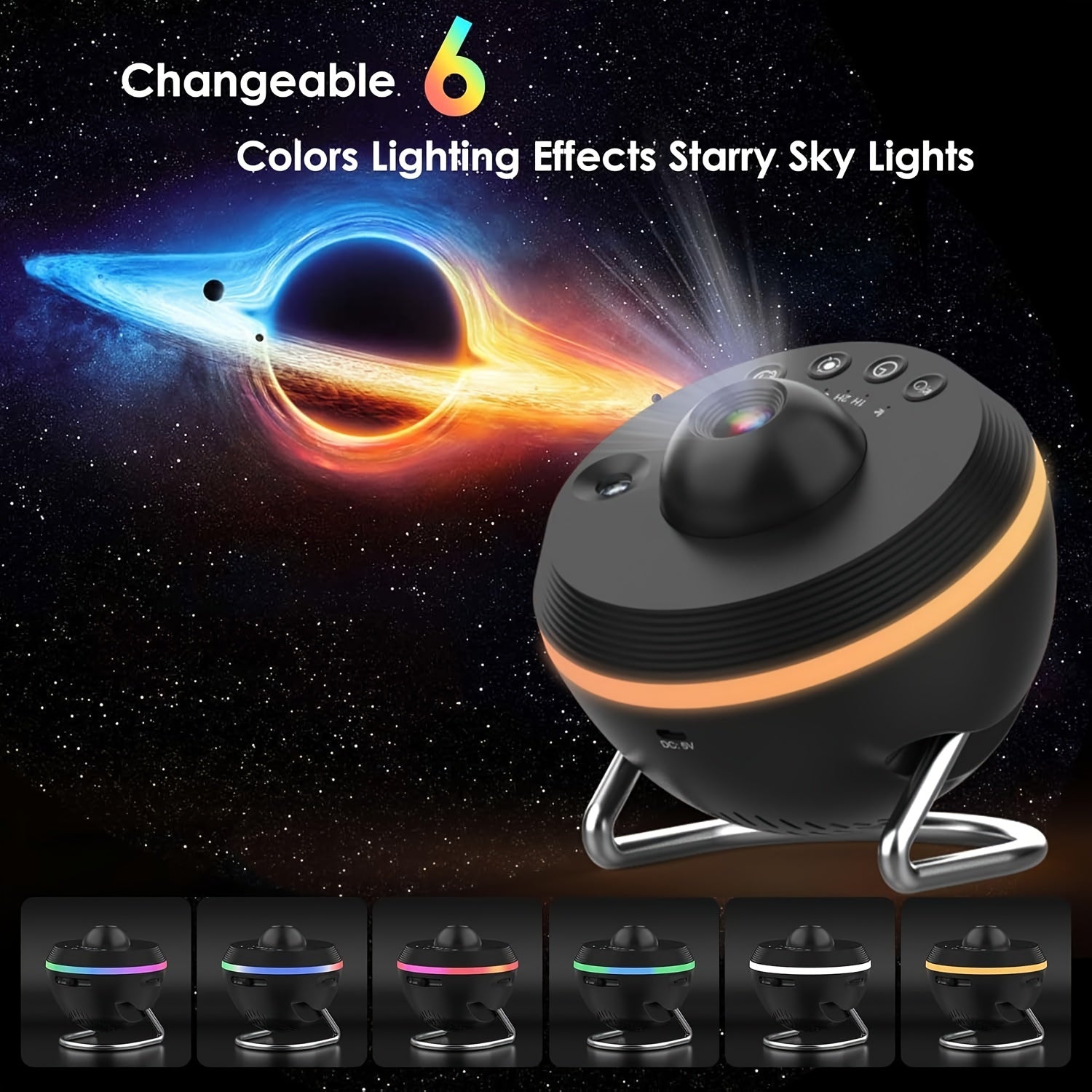 Galaxy Meteor Projector Night Light with Timer HD Nebula Lamp Adjustable Brightness Space Effects for Bedroom Home Theater