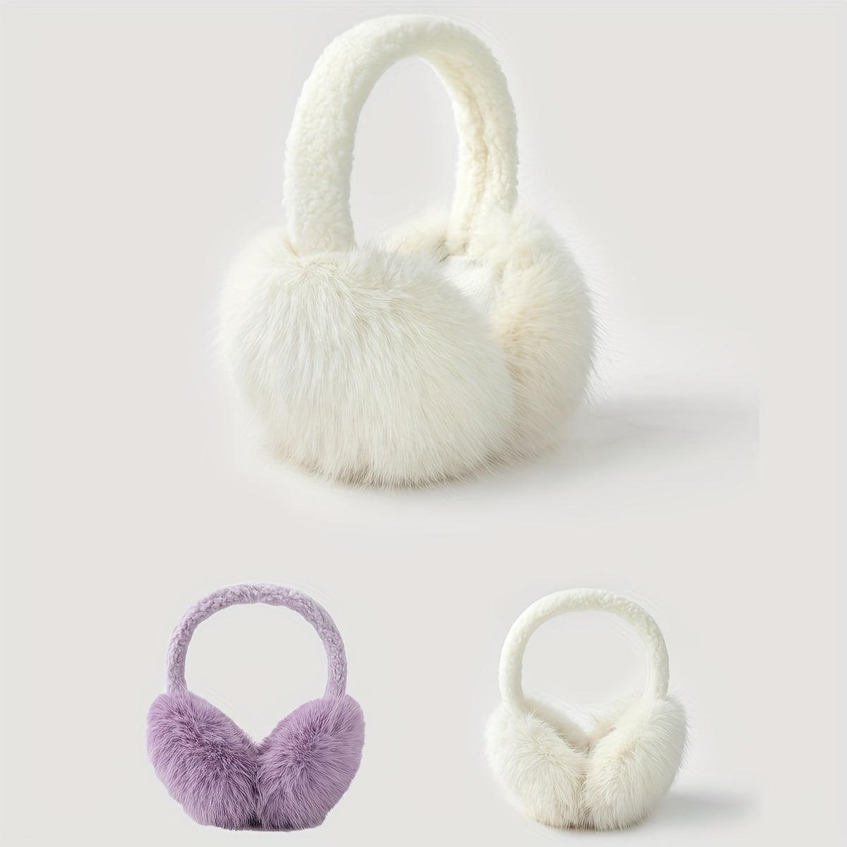 Мягкие плюшевые наушники для женщин, теплые ветронепроницаемые зимние аксессуары для улицы