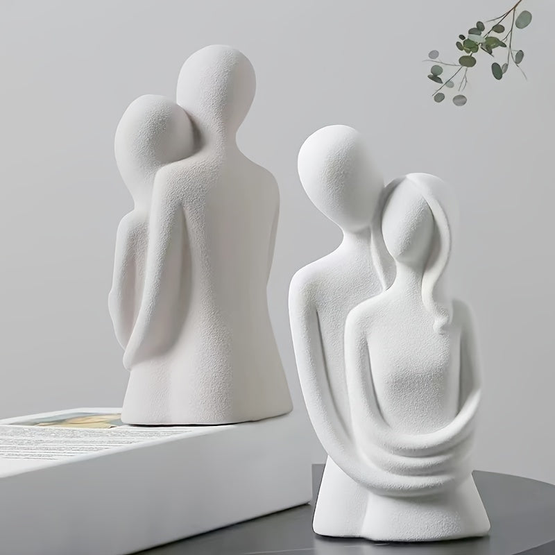 Abstract Couple Sculpture Indoor Outdoor Decor Modern Art Gift