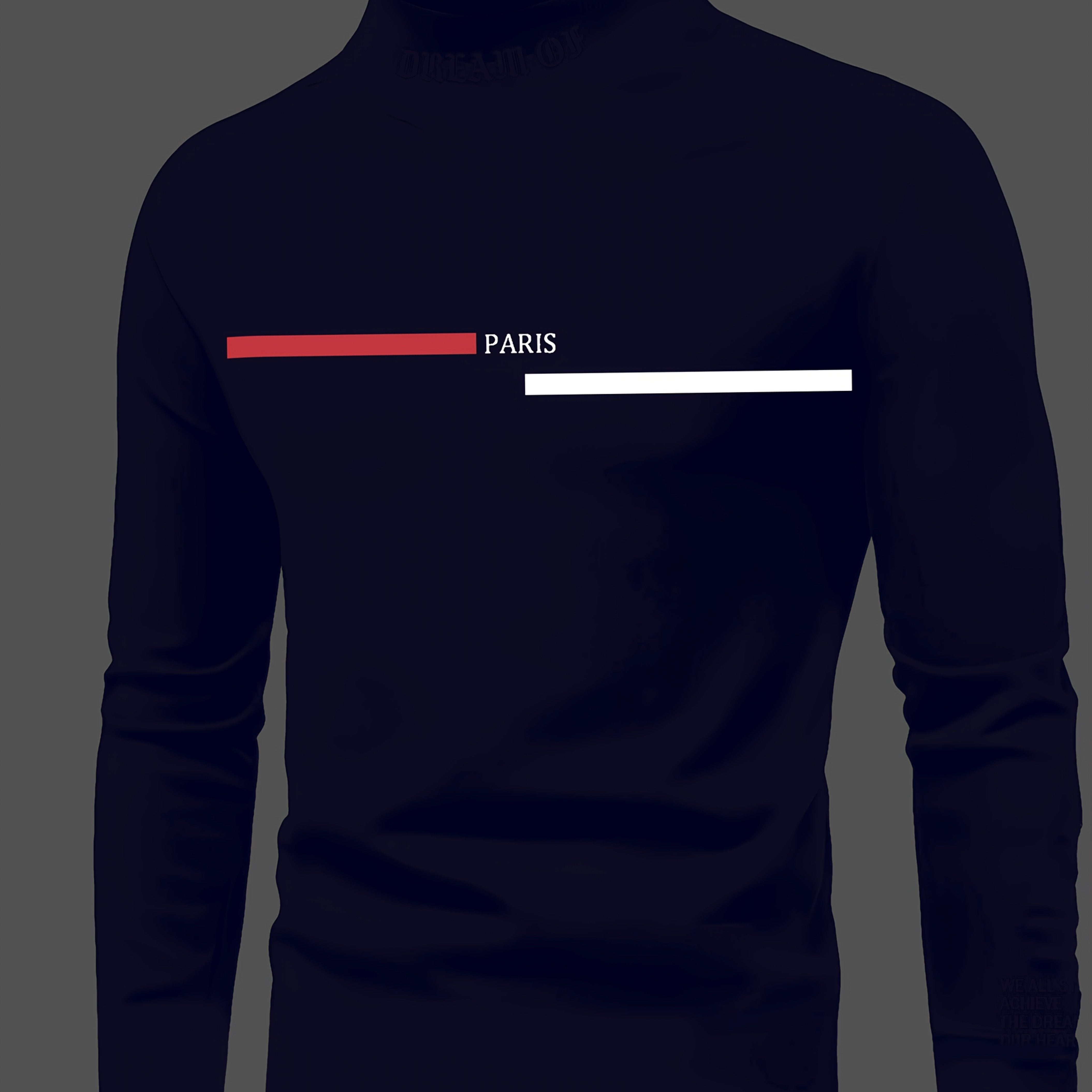 Youth Slim Fit Turtleneck T-Shirt Long Sleeve Graphic Print Casual Top for Teen