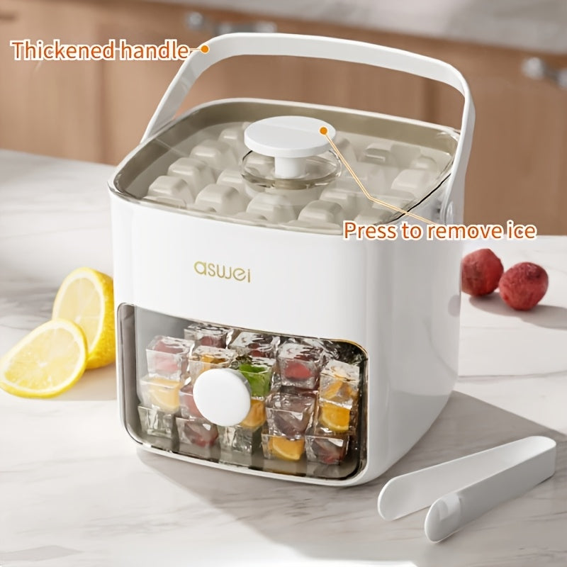 Portable 48-Grid Double-Layer Ice Maker 21L Capacity for Bar and Party Use