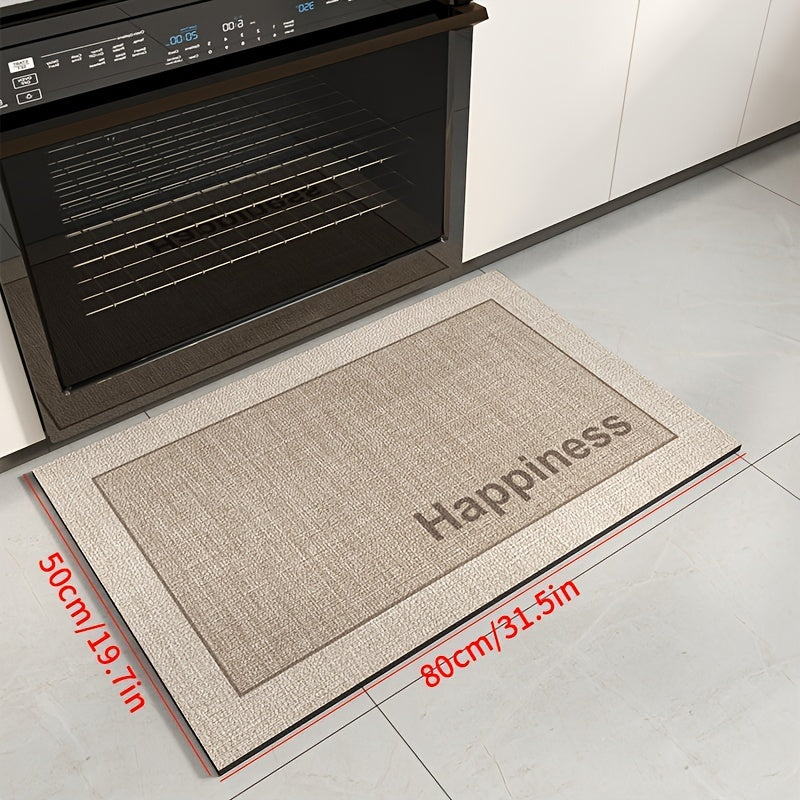 Kitchen Rug Faux Leather Water-Resistant Non-Slip Washable Floor Mat Durable Oil-Proof Runner