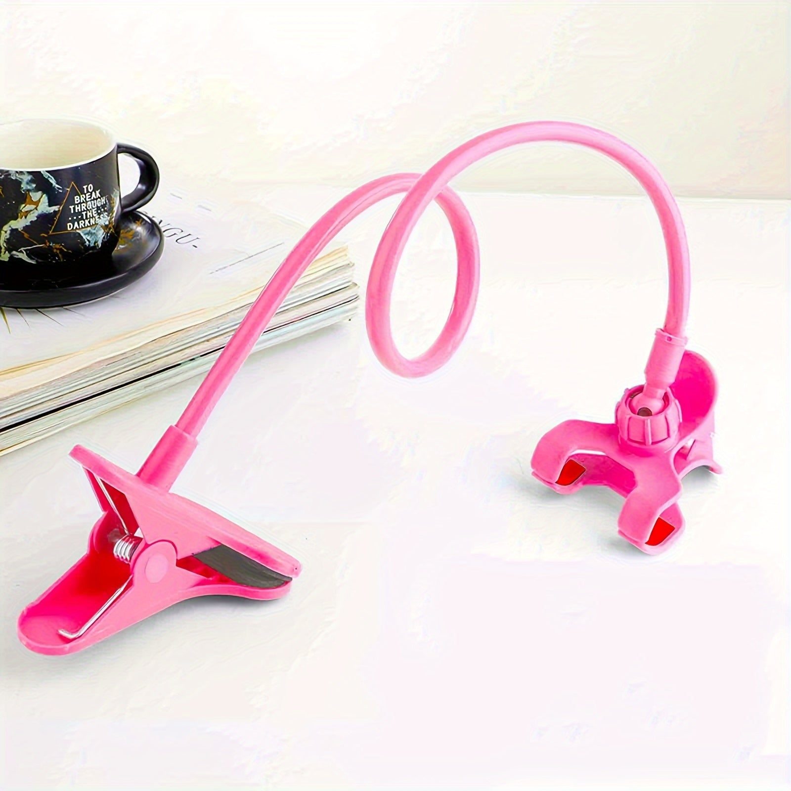 Sozlanadigan smartfon uchun tutqich stendi, ish stoliga, yotoq yoniga moslashuvchan qo'l bilan mahkamlagich