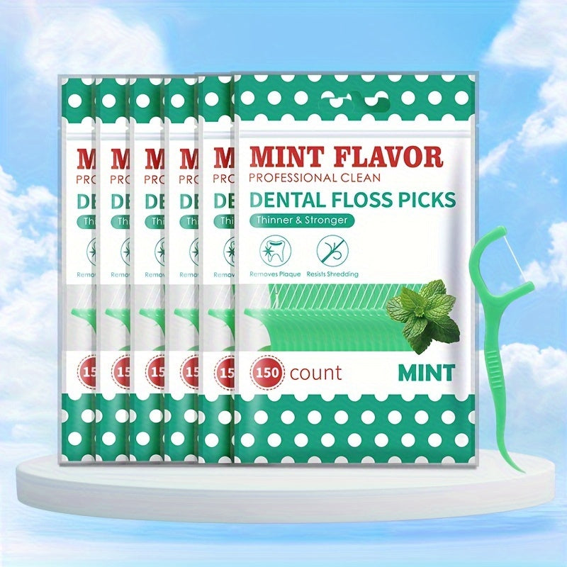 Disposable Dental Floss Sticks for Travel Mint Flavor 50/150/300/600pcs