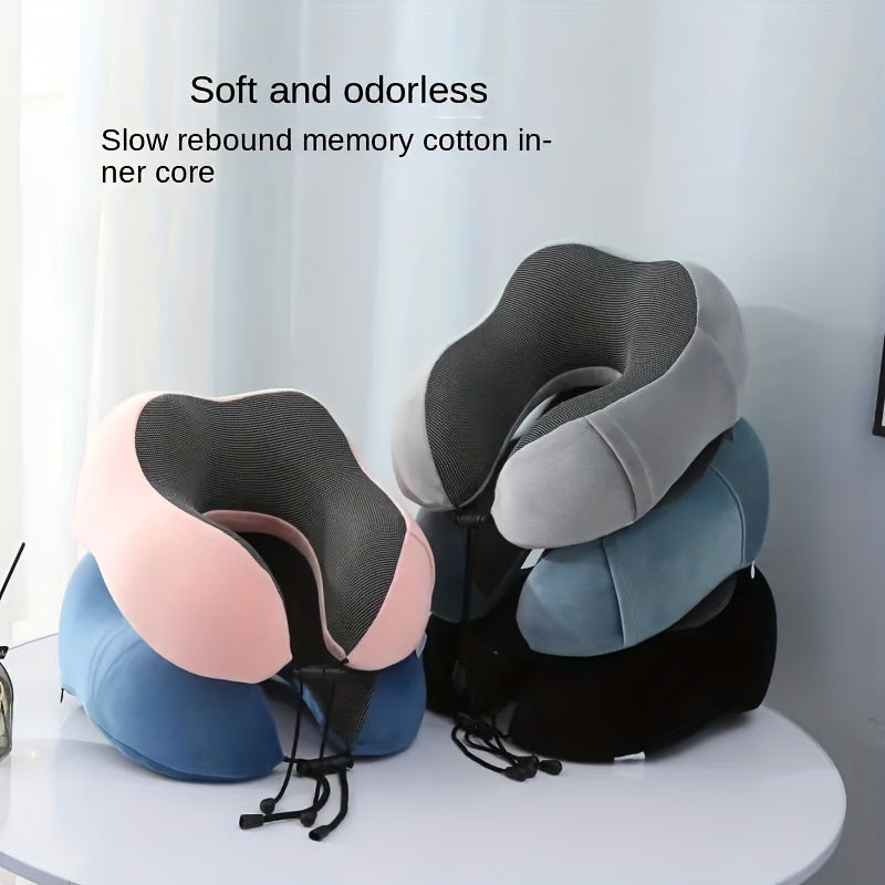 Memory Foam U-Shaped Travel Pillow for Neck Support and Comfort