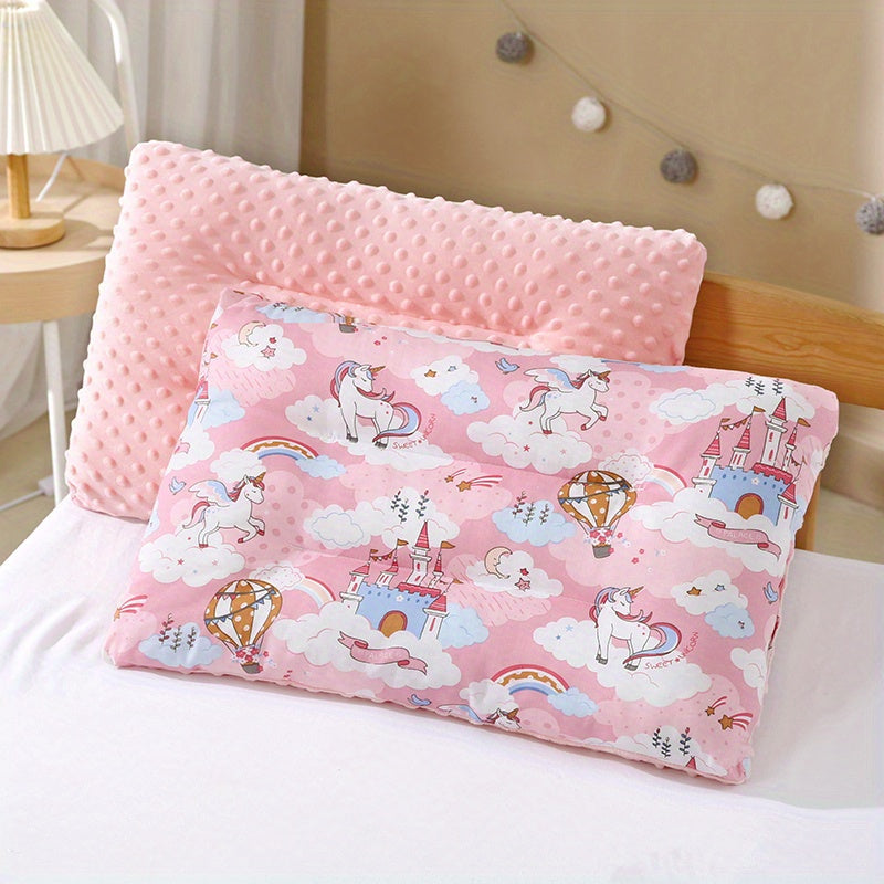 Children's Reversible Pillow with Bean Down Filling for Comfort