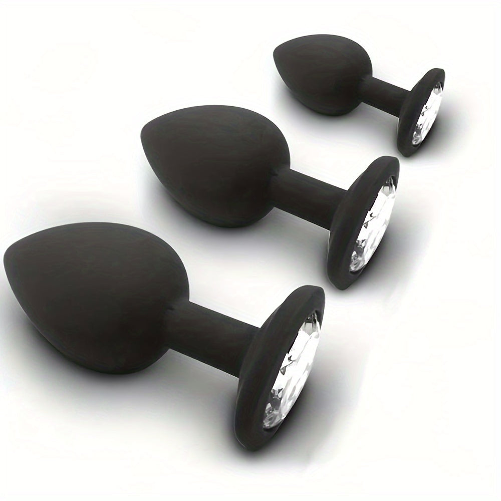 Adult Silicone Anal Plug Set Non-Powered 3 Sizes Beginner Butt Toys