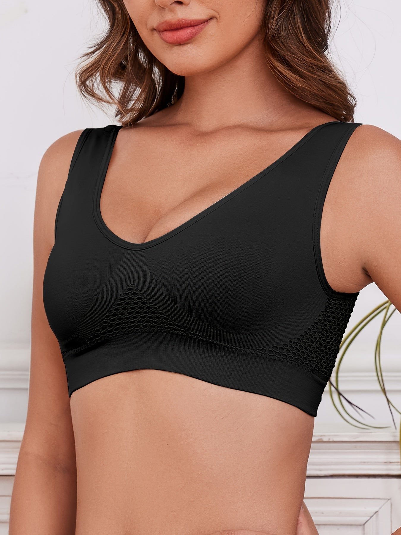 Women Sports Bra Tank Top Set Wire-Free Breathable Padded High Elasticity