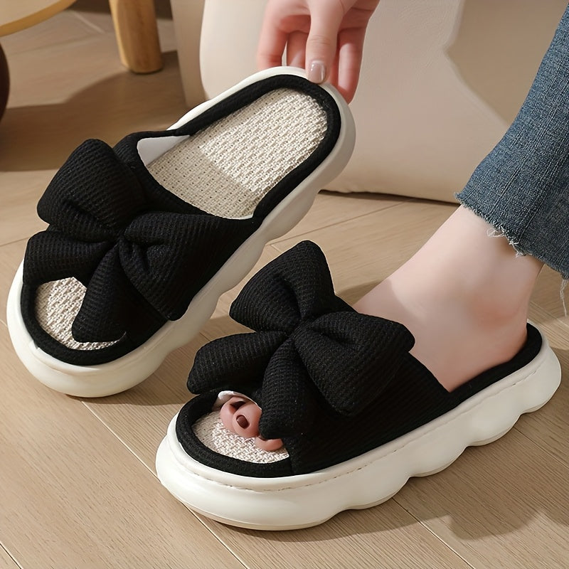 Women's Slip-On House Shoes Indoor Outdoor Slippers Breathable Arch Support Black