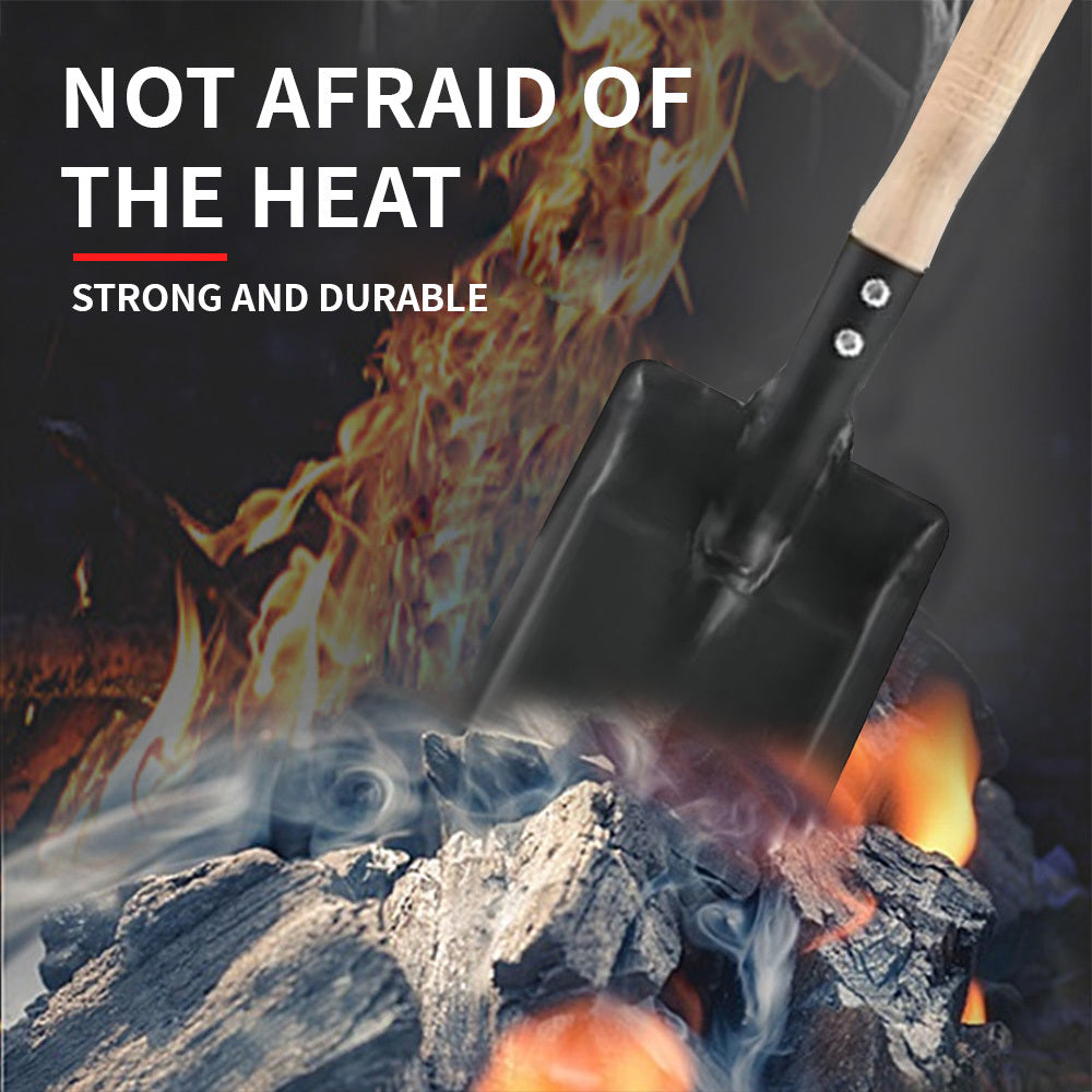 Fireplace and Chimney Cleaning Set Steel Ash Shovel Dustpan for Wood Burning Stoves