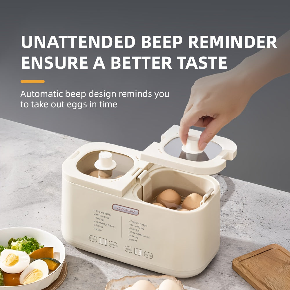 Calentador de huevos de estándar europeo con apagado automático, función de temporizador, cuenco de acero inoxidable