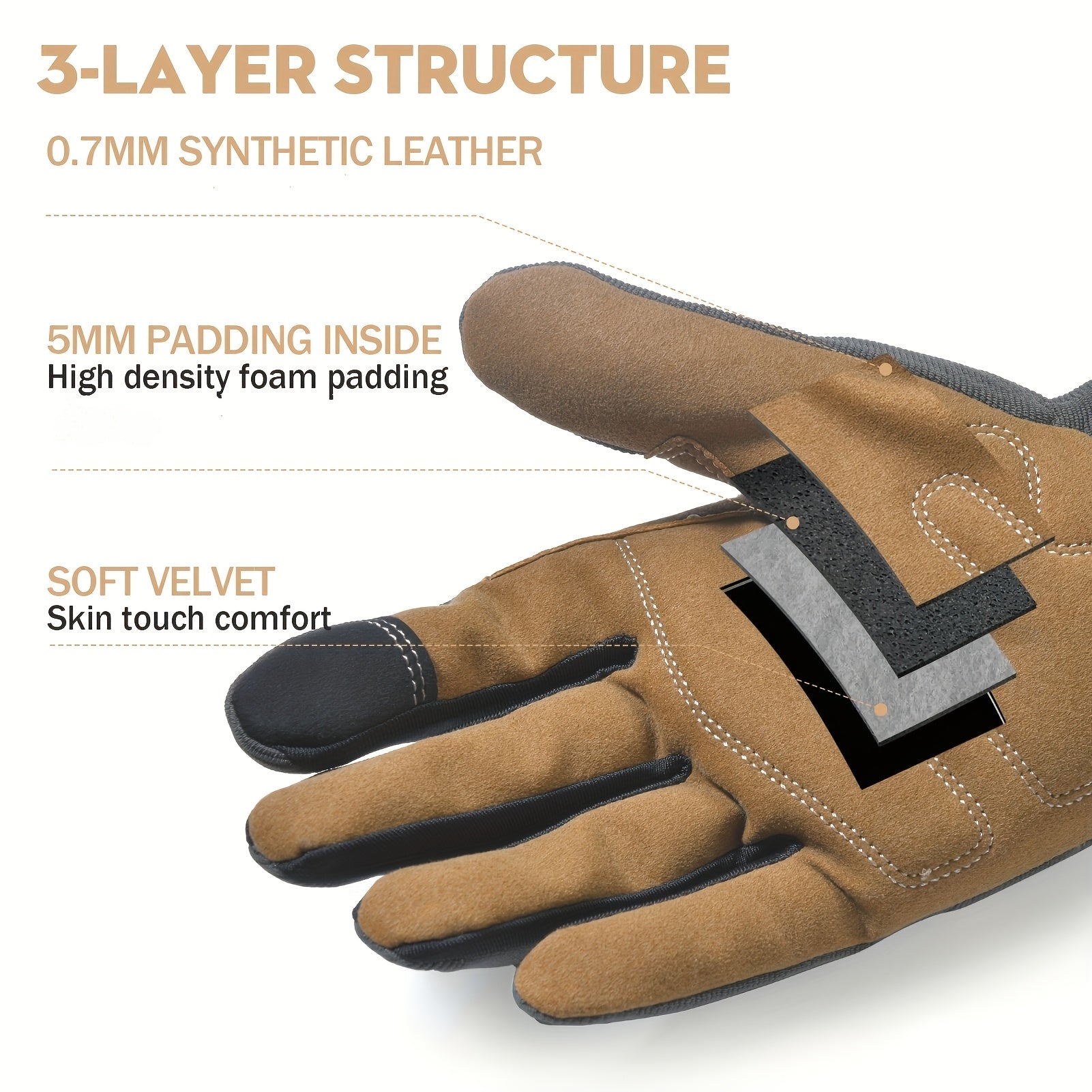 Erkaklar va ayollar uchun ekranli tashqi qoʻlqoplar, yengil, yumshoq, ko‘p maqsadli