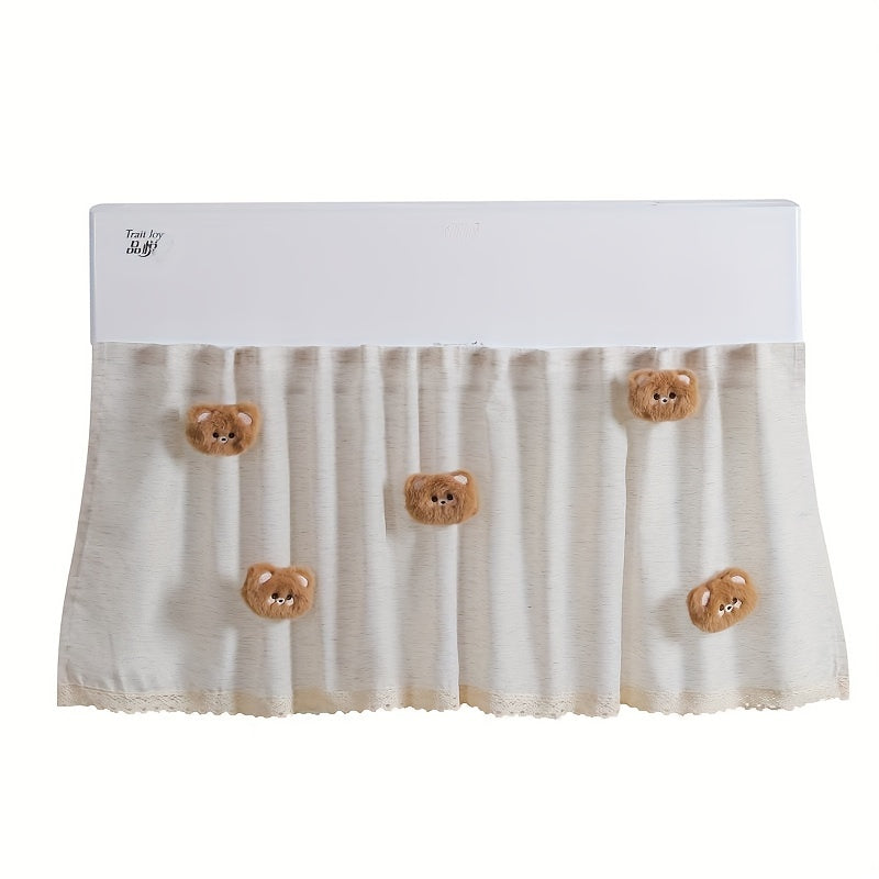 Oson o'rnatish, burgusiz vertikal konditsioner shamol to'sig'i - Bej, 51"x190sm, yashash xonasi va yotoqxona uchun sovuq havo oqimini izolyatsiya qiladi va to'sadi.