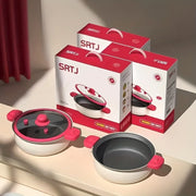 Cast Iron Cookware Set with Skillet and Stew Pot Non-Stick Dishwasher Safe