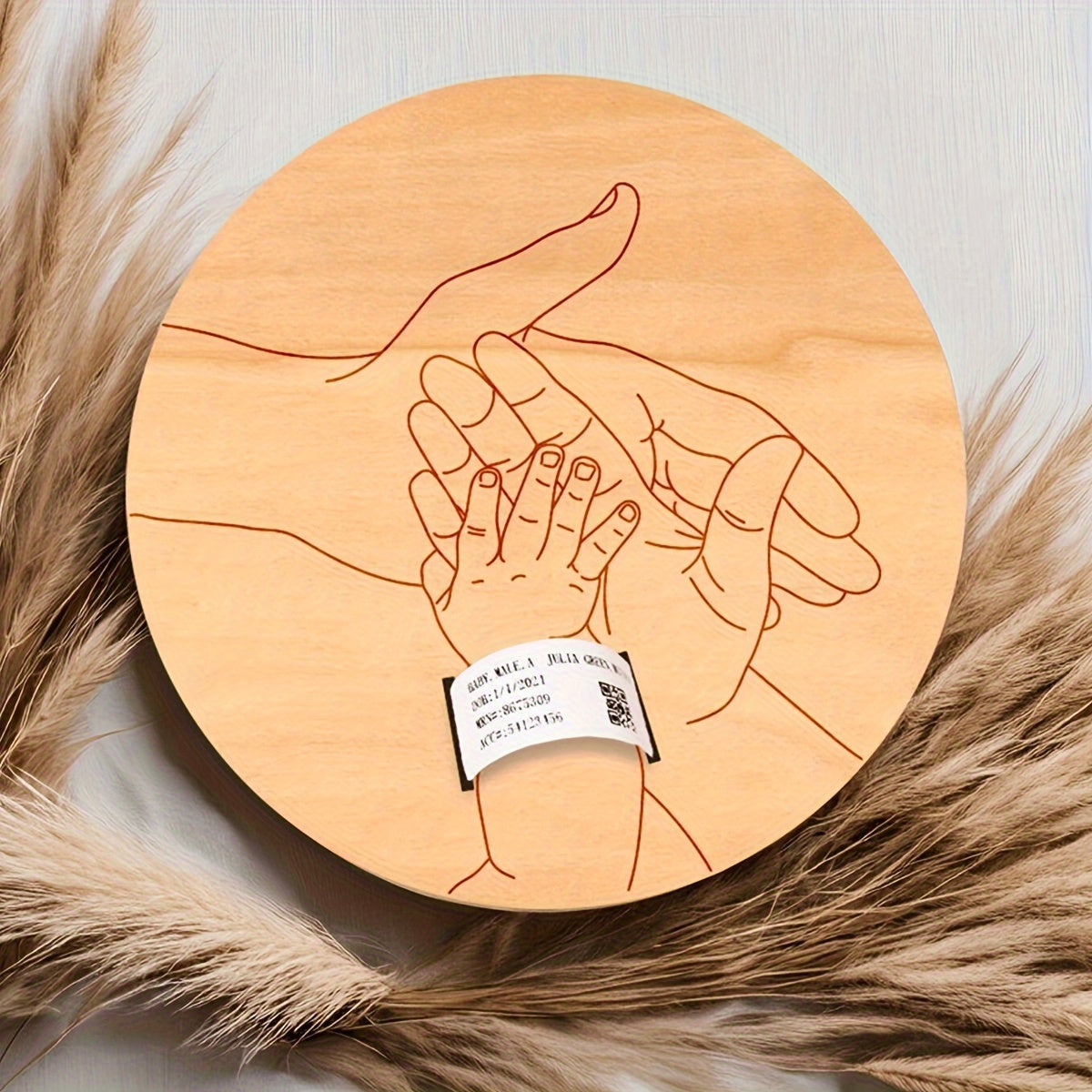 Ota-onalar uchun o'yilgan shifoxona bilaguzuk, Onalar kuni, Otalar kuni, Halloween va Rojdestvo uchun lazer kesilgan sovg'a