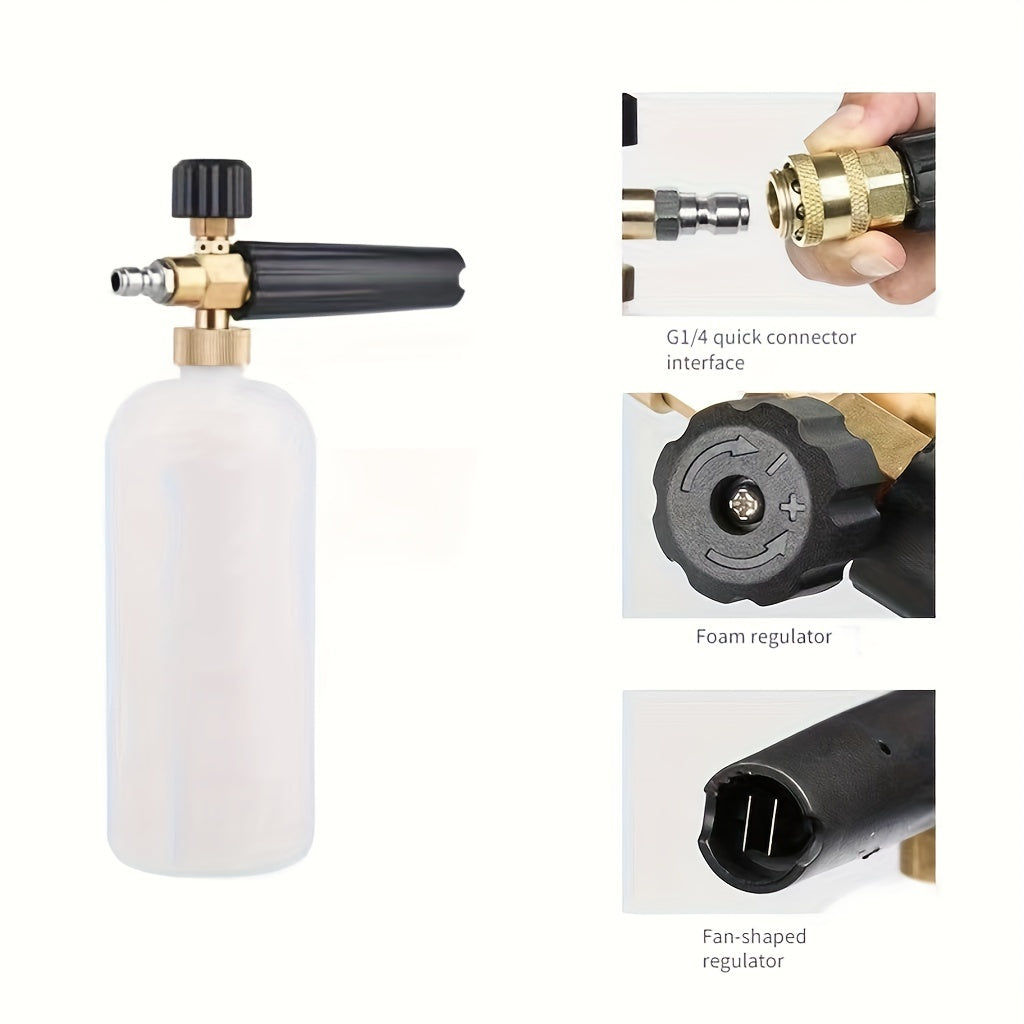High Pressure Foam Sprayer for Car Wash Aluminum Water Gun with Fan-Shaped Head
