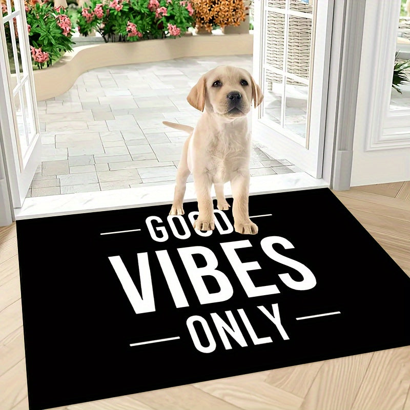 Good Vibes Only Doormat Non-Slip Machine Washable Indoor Outdoor Welcome Mat