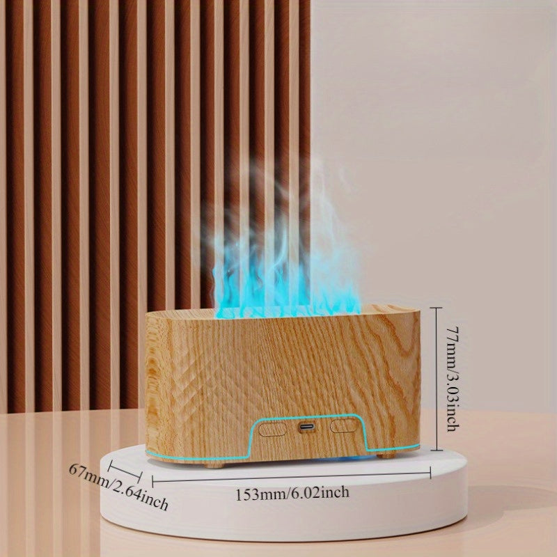 Usb-Powered LED Flame Humidifier with 7 Light Colors for Home Office