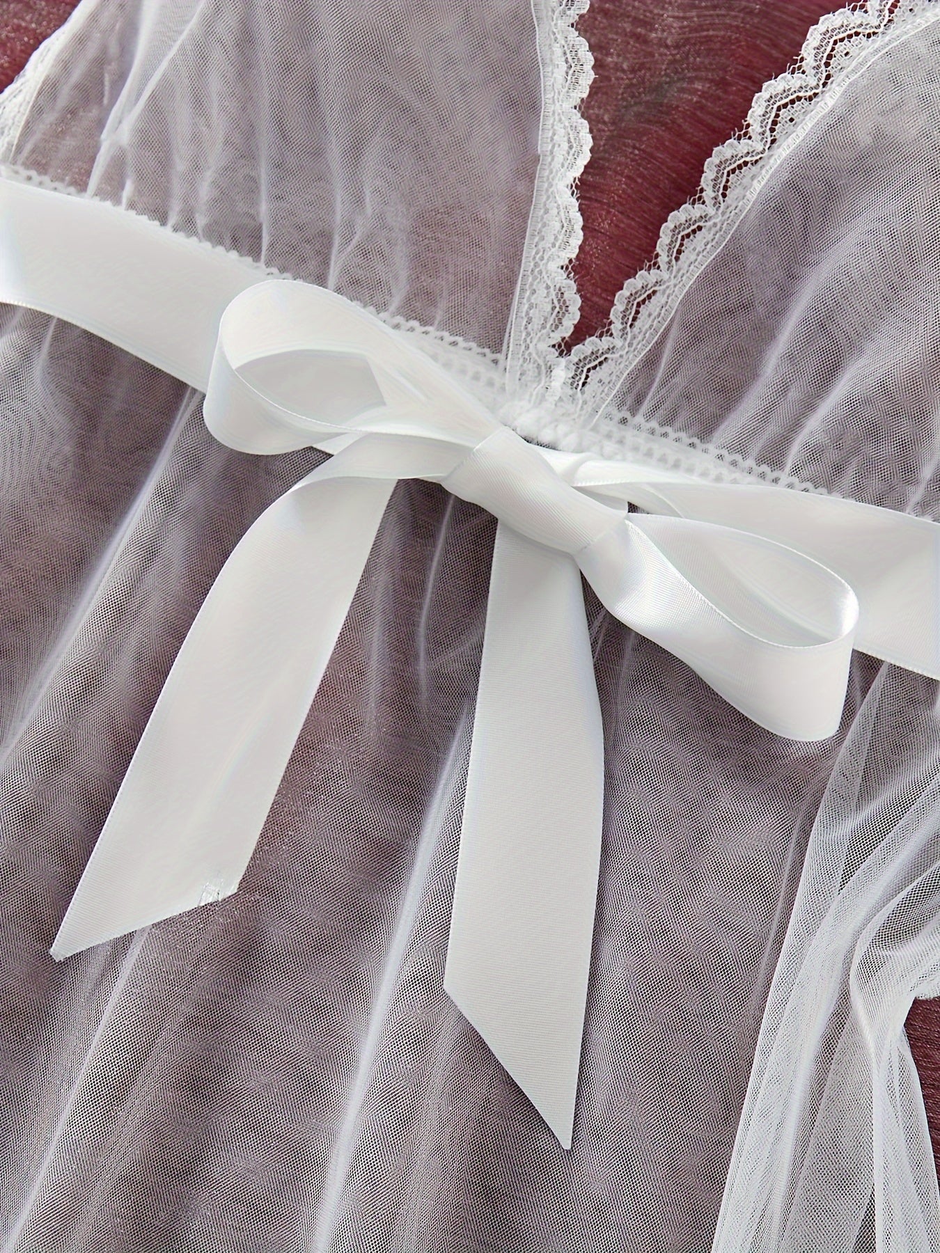 Women's Deep V-Neck Lingerie Set with Thong and Underwear