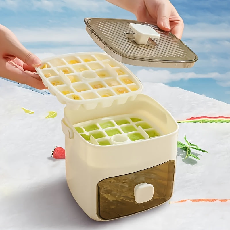 Large Capacity 48-Grid Ice Cube Mold Food Grade Plastic Reusable Ice Maker