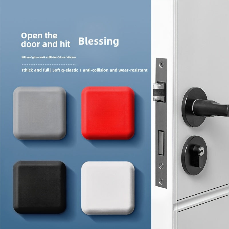 5 Pieces Silicone Door Stoppers with Anti-Collision Pads and Toilet Handle