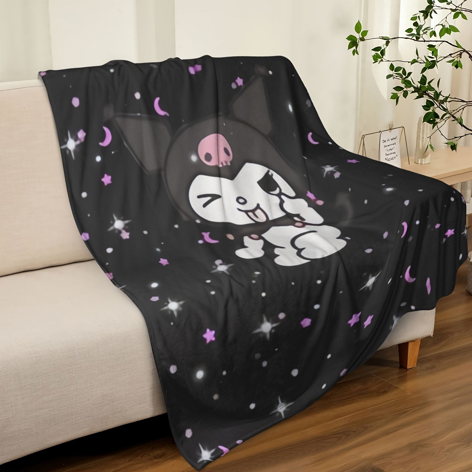 Kids Flannel Blanket Soft Polyester Digital Printed Knitted Cozy Warm Gift