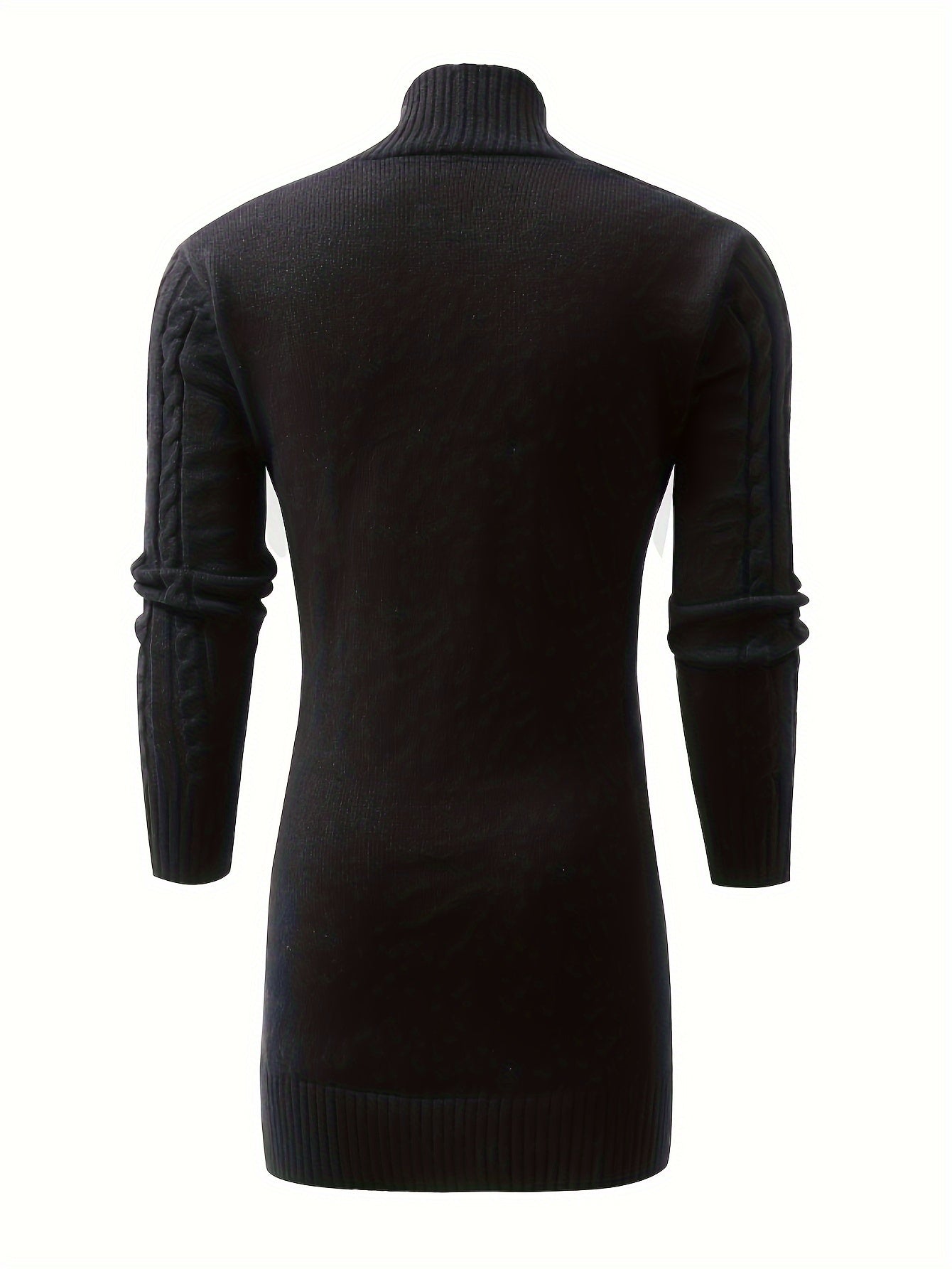 Большой размер мужской вязаный открытый кардиган с шарфом и застежкой на пуговицах для осени